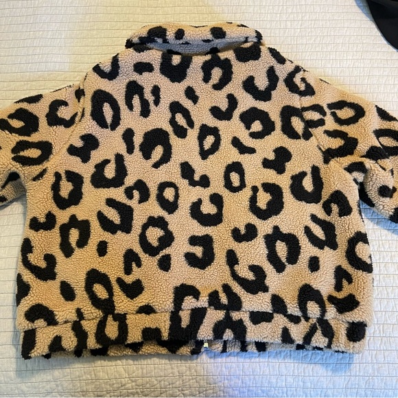 Forever 21+ Leopard Print Teddy Jacket Coat Tan and Black Size 3X - Picture 8 of 8